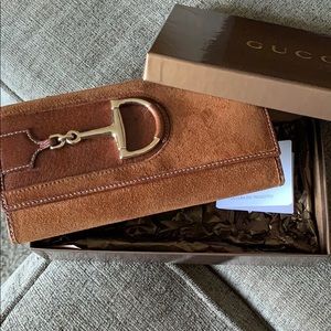 Authentic Gucci Suede Wallet